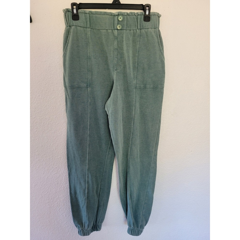 Arizona Jean Co Sage Green High Waisted Paperbag Joggers Sweatpants Womens L #P3